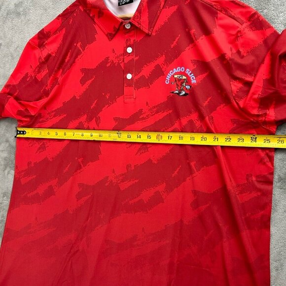 Sunday Swagger Polo Shirt Mens 2XL Golf Performance MLP Chicago Slice Pickleball - Picture 3 of 11